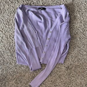 Banana Republic Lavender Ribbed Cardigan
